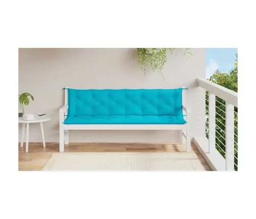 Dārza Sola Matrači, 2 Gab., 200X50X7 Cm, Audums, Tirkīzzili Vidaxl