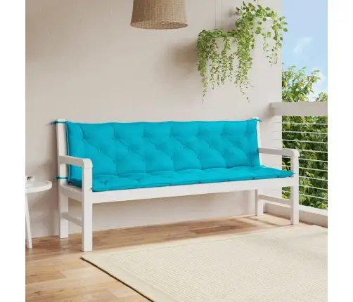 Dārza Sola Matrači, 2 Gab., 200X50X7 Cm, Audums, Tirkīzzili Vidaxl