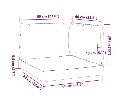 Palešu Spilveni, 3 Gab., Oksforda Audums, Antracītpelēks Vidaxl