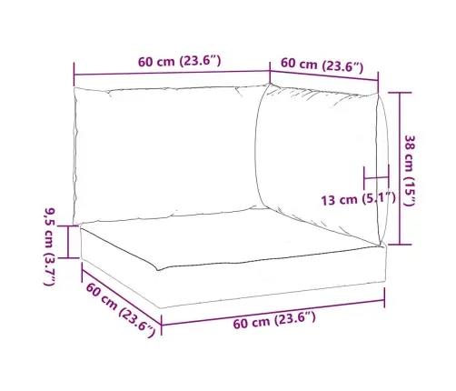 Euroaluse Istmepadjad 3 Tk, Beež, Oxford-Kangas