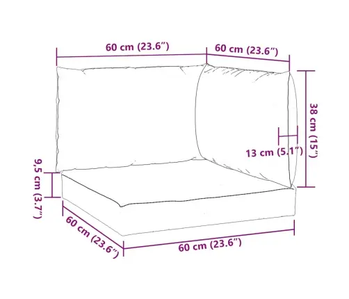 Euroaluse Istmepadjad 3 Tk, Punane, Oxford Kangas