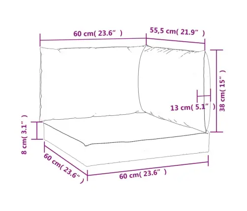 Palešu Spilveni, 3 Gab., Vīnsarkans Oksforda Audums Vidaxl
