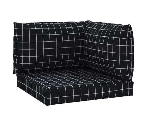 Euroalustest Diivani Istmepadjad 3 Tk, Must Ruudumuster, Kangas