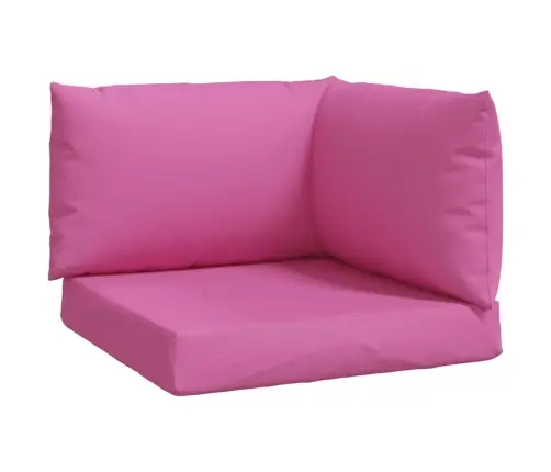 Palešu Dīvānu Matrači, 3 Gab., Rozā Audums Vidaxl