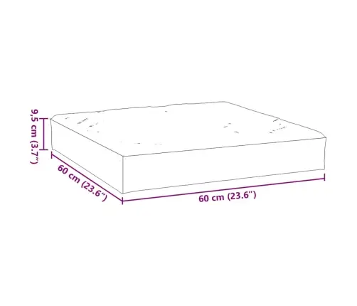 Palešu Spilvens, 60X60X9,5 Cm, Oksforda Audums, Sarkans Vidaxl