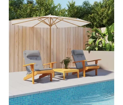 Adirondack Kėdės Pagalvėlės, 2Vnt., Pilkos, Oksfordo Audinys