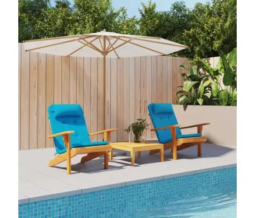 Dārza Krēslu Spilveni, 2 Gab., Gaiši Zils Oksforda Audums Vidaxl