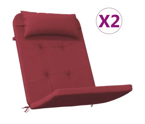 Dārza Krēslu Spilveni, 2 Gab., Oksforda Audums, Sarkani Vidaxl