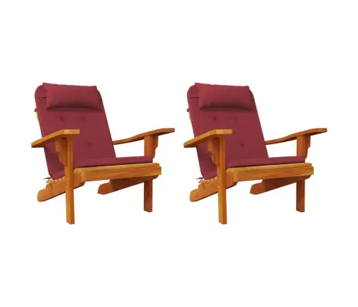 Dārza Krēslu Spilveni, 2 Gab., Oksforda Audums, Sarkani Vidaxl