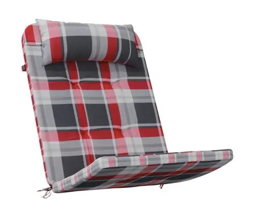 Krēsla Spilvens 2 Pcs Sarkans Rūtojums 58 X 77 X 4.5 Cm Vidaxl