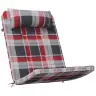 Krēsla Spilvens 2 Pcs Sarkans Rūtojums 58 X 77 X 4.5 Cm Vidaxl