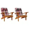 Krēsla Spilvens 2 Pcs Sarkans Rūtojums 58 X 77 X 4.5 Cm Vidaxl