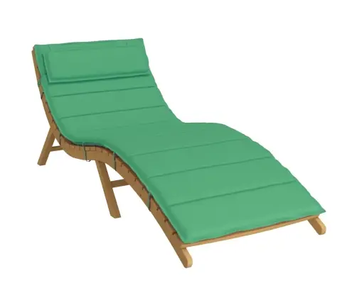 Sauļošanās Krēsla Matracis, 180X60X4 Cm, Audums, Zaļš Vidaxl