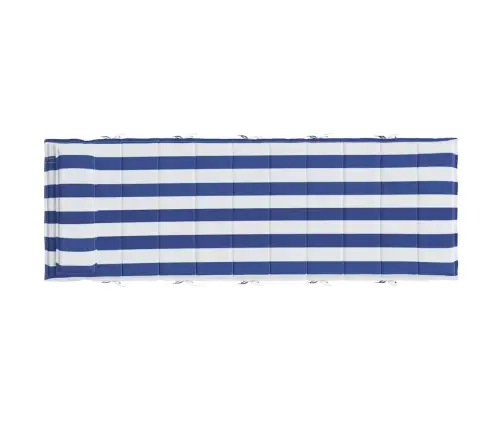 Sauļošanās Krēsla Matracis, 180X60X4 Cm, Zilas, Baltas Svītras Vidaxl