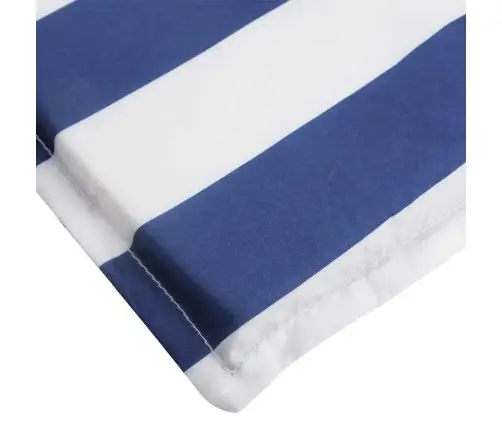 Sauļošanās Krēsla Matracis, 180X60X4 Cm, Zilas, Baltas Svītras Vidaxl
