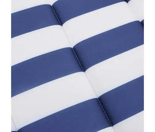 Sauļošanās Krēsla Matracis, 180X60X4 Cm, Zilas, Baltas Svītras Vidaxl