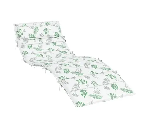 Saules Atpūtas Spilvens Balts Un Zaļš 178 X 60 X 4 Cm Vidaxl
