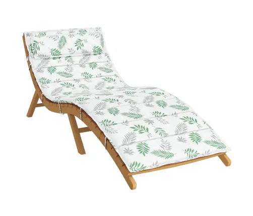 Saules Atpūtas Spilvens Balts Un Zaļš 178 X 60 X 4 Cm Vidaxl