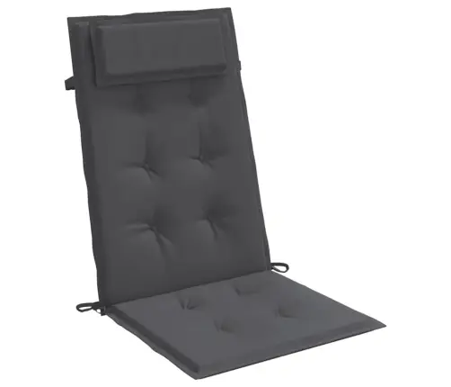 Kõrge Seljatoega Toolipadjad 6 Tk, Antratsiithall, Kangas