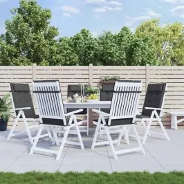 Kõrge Seljatoega Toolipadjad 6 Tk, Antratsiithall, Kangas