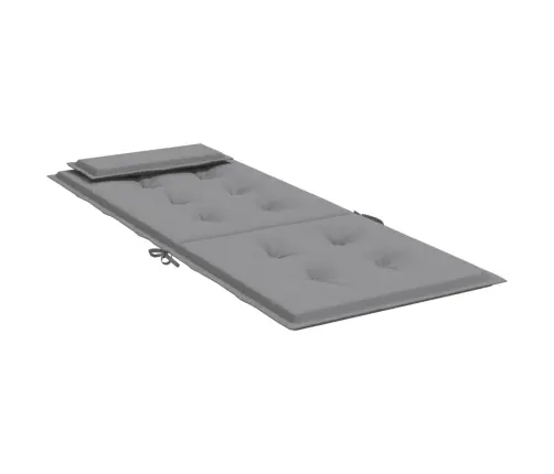 Kõrge Seljatoega Toolipadjad 2 Tk, Hall, Oxford Kangas