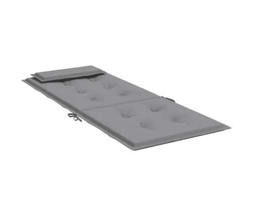 Kõrge Seljatoega Toolipadjad 4 Tk, Hall, Oxford Kangas