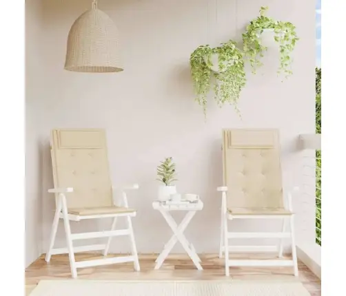 Dārza Krēslu Spilveni, 2 Gab., Bēšs Oksforda Audums Vidaxl