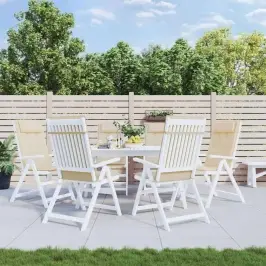 Dārza Krēslu Spilveni, 6 Gab., Bēšs Oksforda Audums Vidaxl