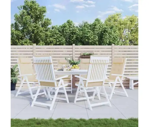 Dārza Krēslu Spilveni, 6 Gab., Bēšs Oksforda Audums Vidaxl