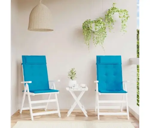 Dārza Krēslu Spilveni, 2 Gab., Gaiši Zils Oksforda Audums Vidaxl