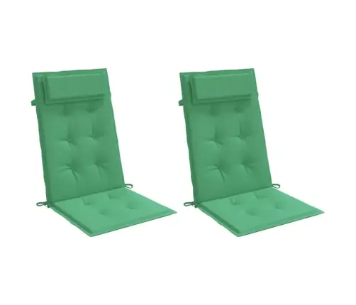 Dārza Krēslu Spilveni, 2 Gab., Zaļš Oksforda Audums Vidaxl