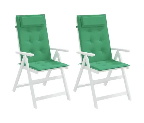 Dārza Krēslu Spilveni, 2 Gab., Zaļš Oksforda Audums Vidaxl