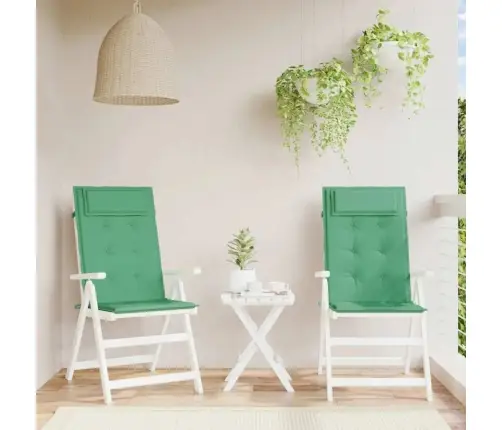 Dārza Krēslu Spilveni, 2 Gab., Zaļš Oksforda Audums Vidaxl
