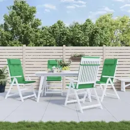 Dārza Krēslu Spilveni, 4 Gab., Zaļš Oksforda Audums Vidaxl