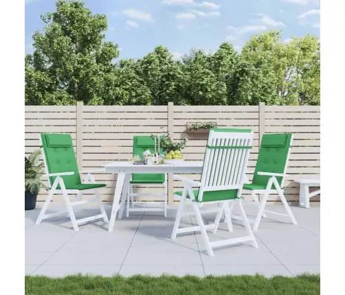 Kõrge Seljatoega Toolipadjad 4 Tk, Roheline, Oxford Kangas