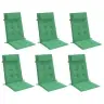 Kõrge Seljatoega Toolipadjad 6 Tk, Roheline, Oxford Kangas