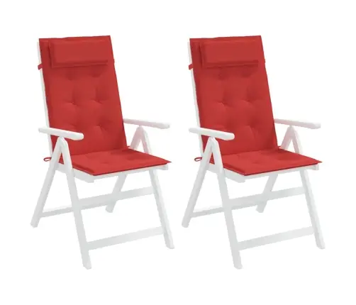 Dārza Krēslu Spilveni, 2 Gab., Sarkans Oksforda Audums Vidaxl