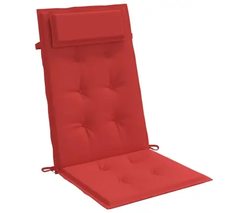 Kõrge Seljatoega Toolipadjad 4 Tk, Punane, Oxford Kangas