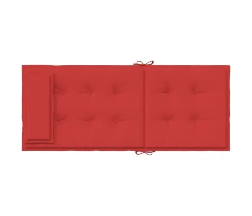 Kõrge Seljatoega Toolipadjad 4 Tk, Punane, Oxford Kangas