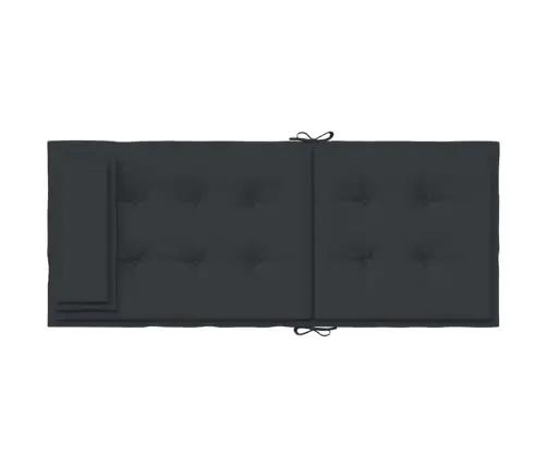 Dārza Krēslu Spilveni, 2 Gab., Melns Oksforda Audums Vidaxl