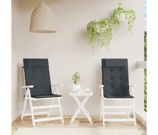 Dārza Krēslu Spilveni, 2 Gab., Melns Oksforda Audums Vidaxl