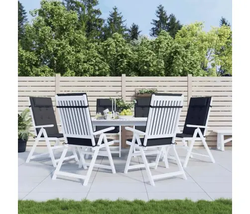 Dārza Krēslu Spilveni, 6 Gab., Melns Oksforda Audums Vidaxl