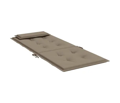 Kõrge Seljatoega Toolipadjad 2 Tk, Pruunikashall, Oxford Kangas