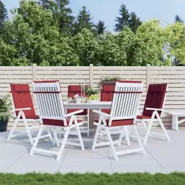 Kėdės Pagalvėlės, 6Vnt., Raudonojo Vyno, Oksfordo Audinys