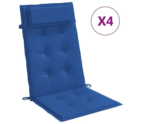 Dārza Krēslu Spilveni, 6 Gab., Spilgti Zils Oksforda Audums Vidaxl