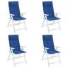 Dārza Krēslu Spilveni, 6 Gab., Spilgti Zils Oksforda Audums Vidaxl