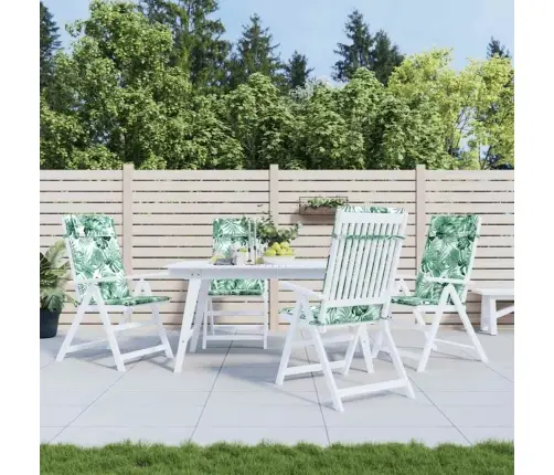 Kėdės Pagalvėlės, 4Vnt., Oksfordo Audinys, Su Lapais