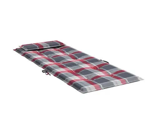 Kėdės Pagalvėlės, 6Vnt., Oksfordo Audinys, Raudoni Langeliai