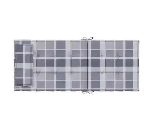 Kėdės Pagalvėlės, 2Vnt., Oksfordo Audinys, Pilki Langeliai