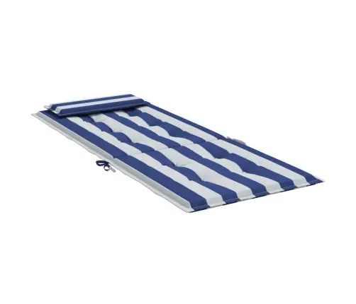 Kõrge Seljatoega Toolipadjad 6 Tk, Sinise/Valge Triibuline